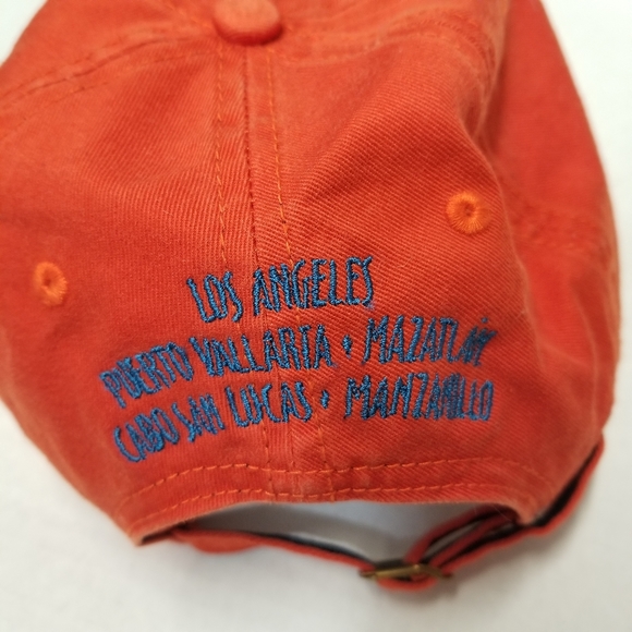 Lot 4 Disney Cruise Line Mexican Riviera 2011 Baseball Cap Hat New Unworn Orange - Picture 3 of 6
